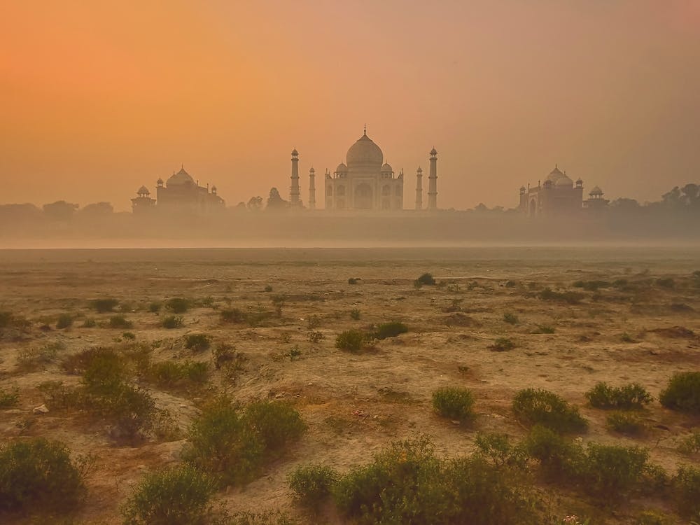 Taj Mahal At Dusk