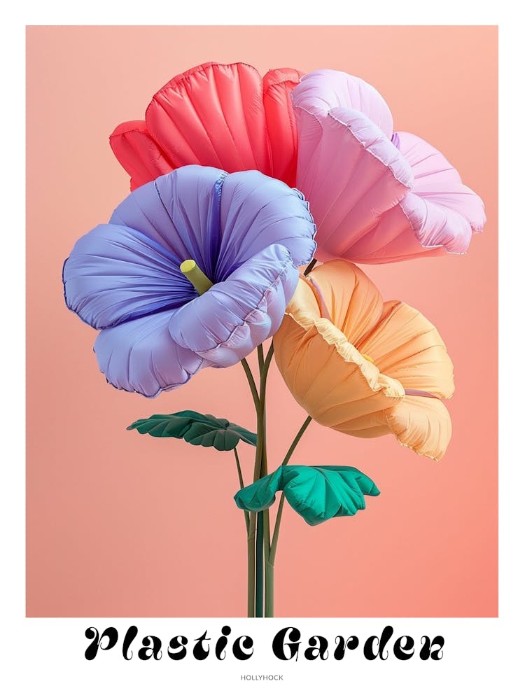 Dreamy Inflatable Flowers Poster Hollyhock 1