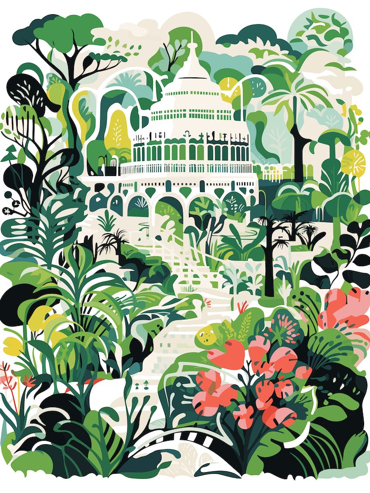 New York Botanical Garden Usa Moderne Illustration