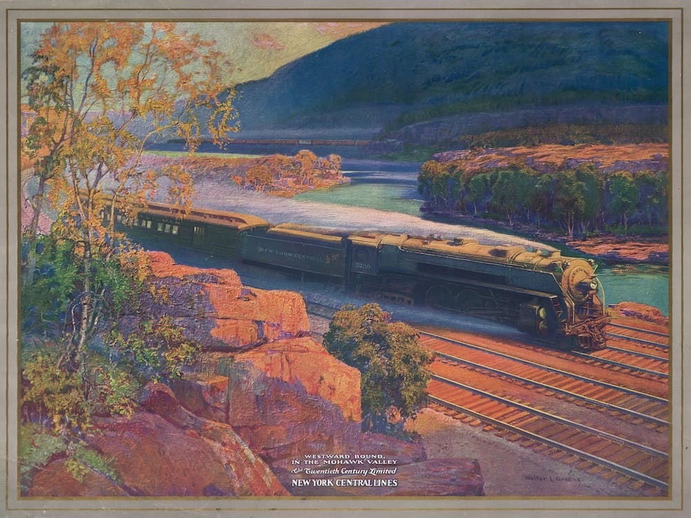 New York Central Lines Train Travel Poster