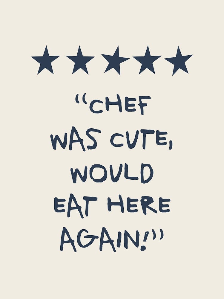 Chef Was Cute Review Navy Kitchen Quote