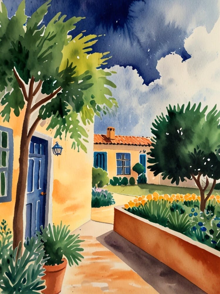 Watercolor Of A House