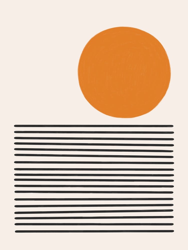 Minimal Sea and Sun Landscape