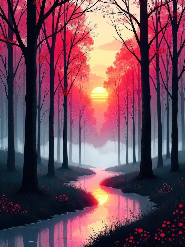 Sunset In The Forest 19