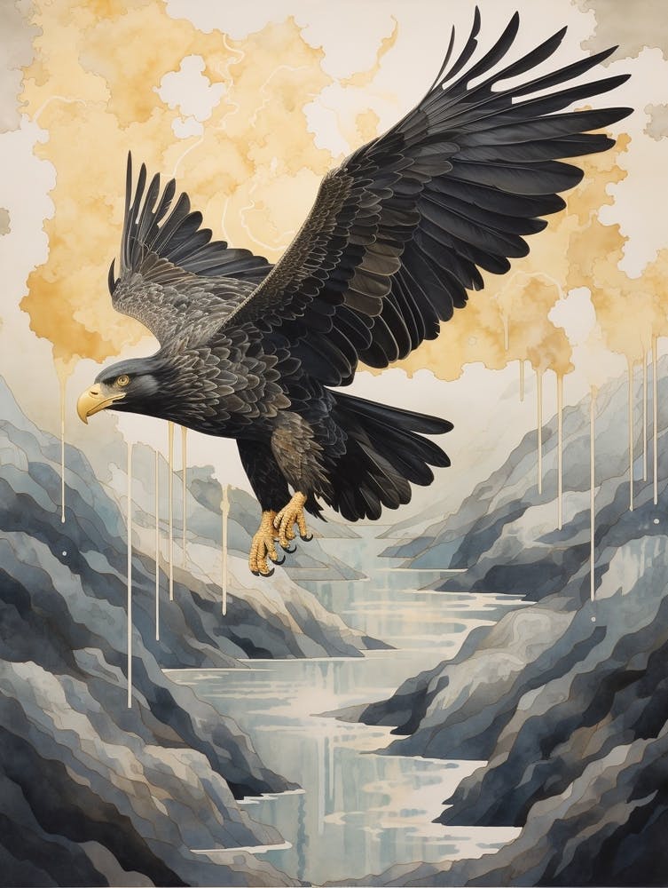 Vulture Gold Detail Painting