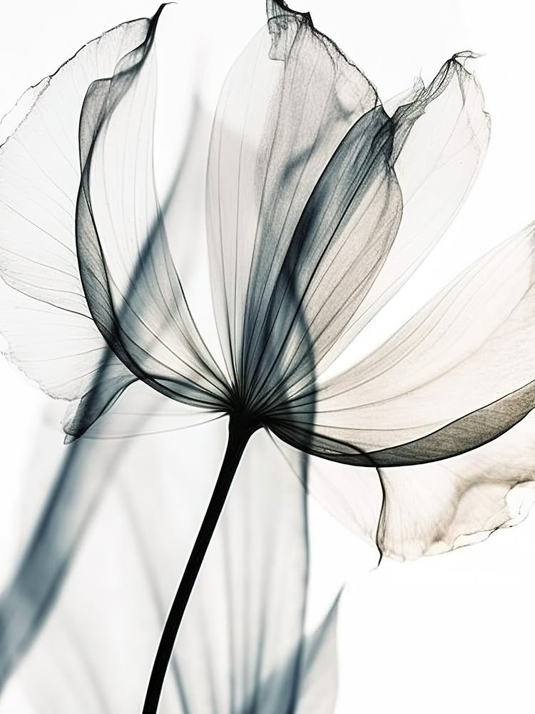 Black And White Flower Silhouette 5