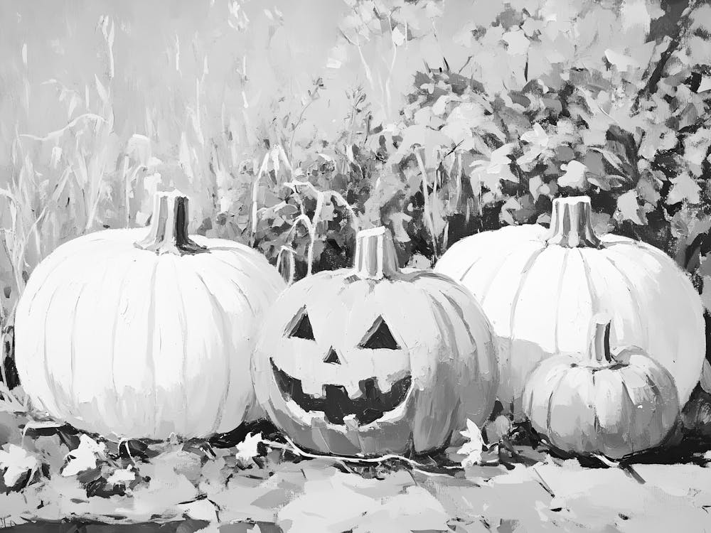 Black And White Pumpkins 26