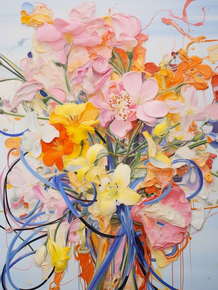 Abstract Flower Painting Freesia 2
