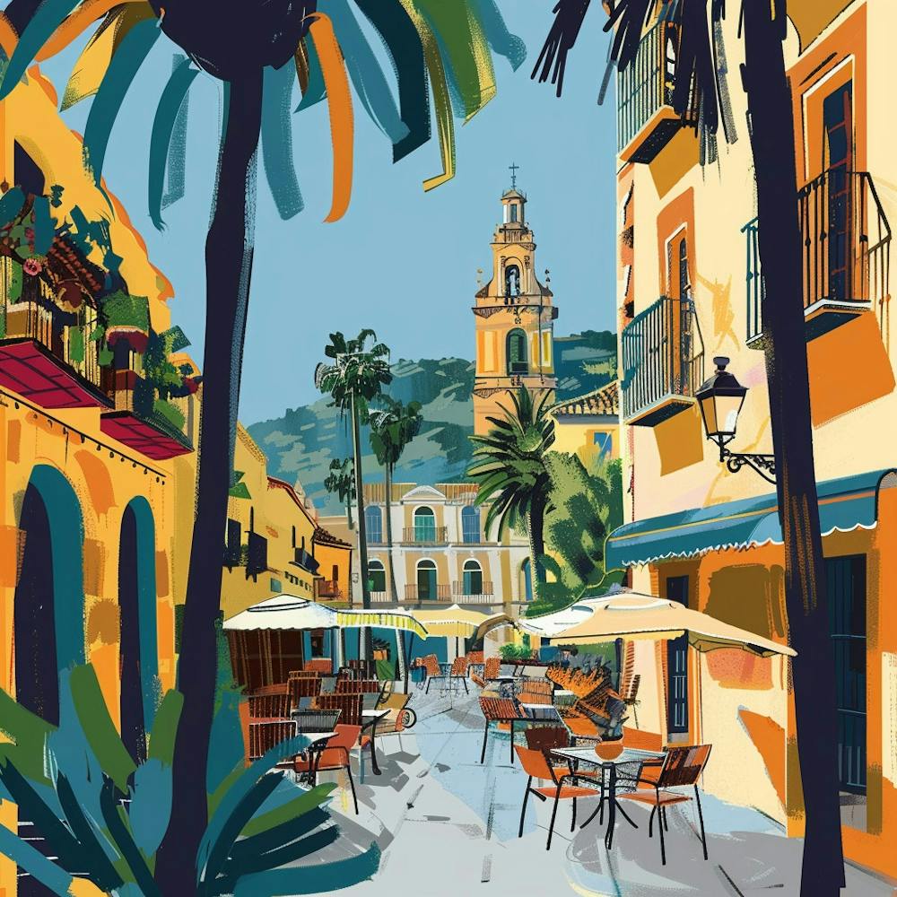 Street Scene In Spain