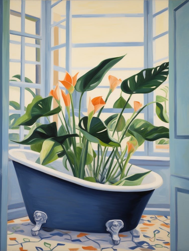 A Bathtube Full Of Calla Lily In A Bathroom 3