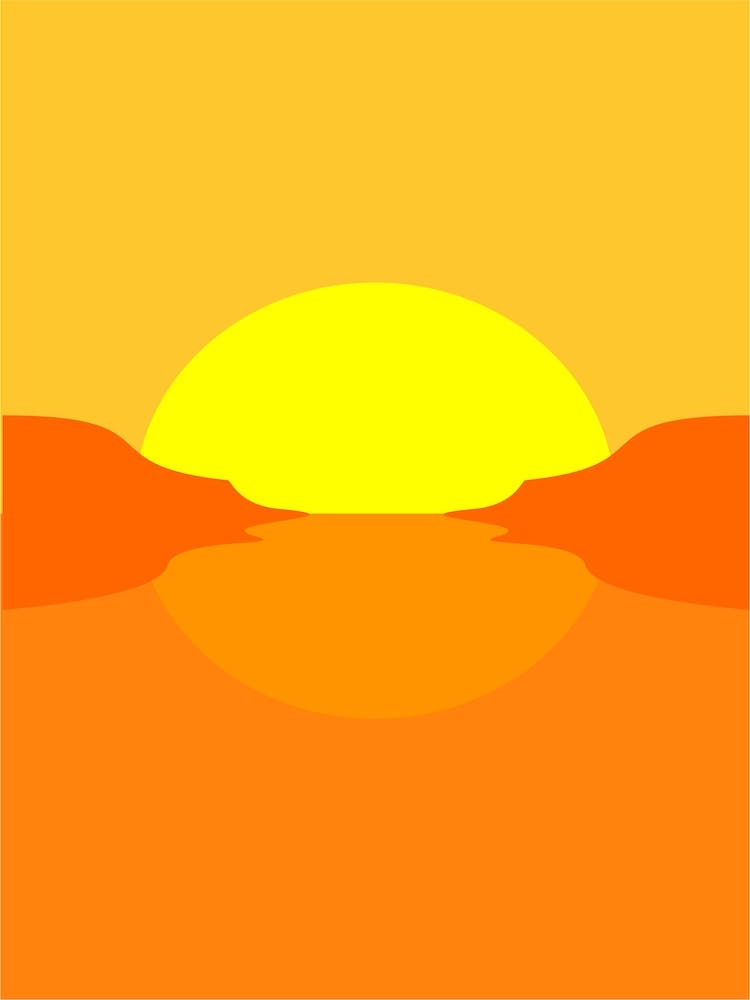 Sunset Simple Minimalist Home Décor