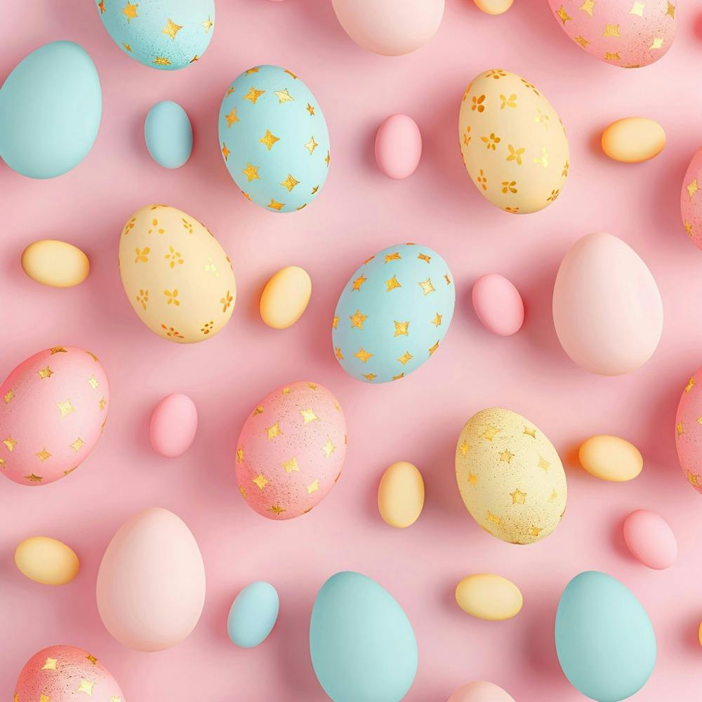 Easter Themed Banner Texture With Pastel Colors