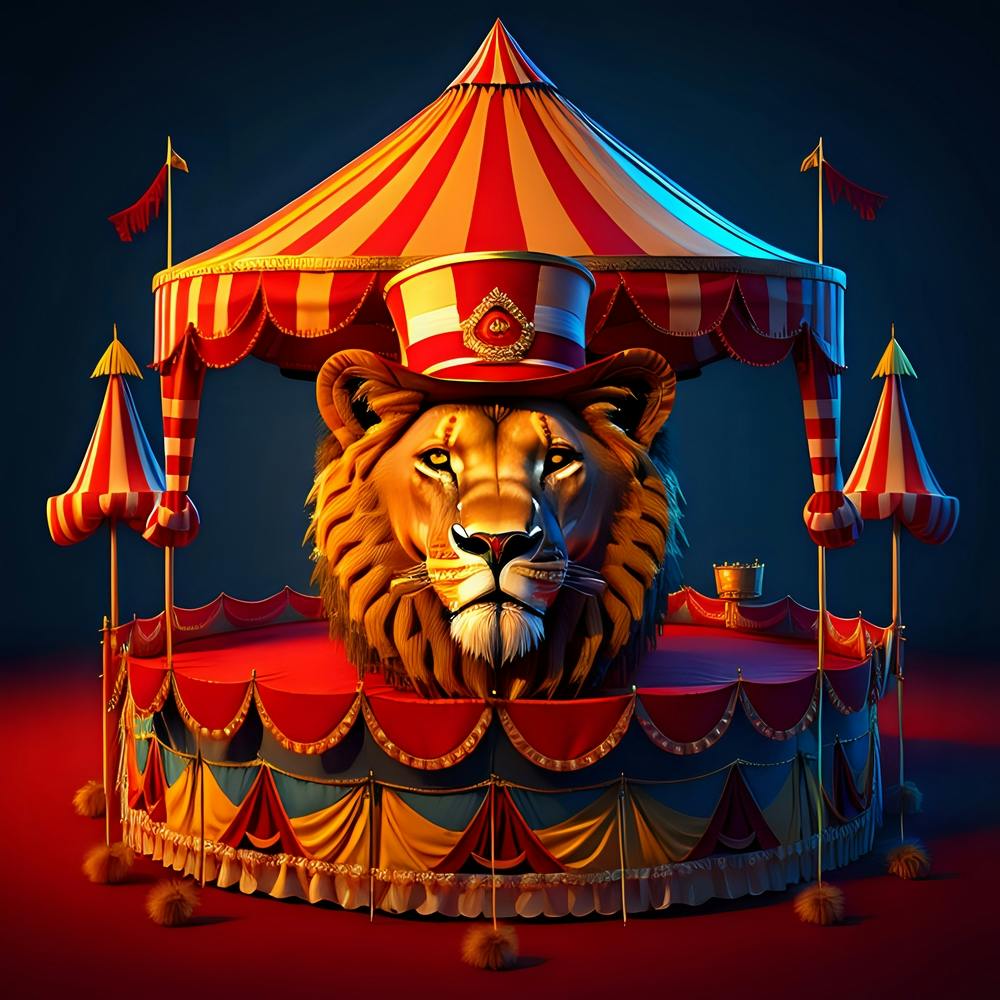Ringmaster Lion Big Top Circus