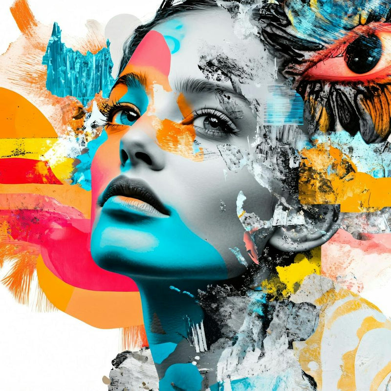 Female Model Abstract Painting