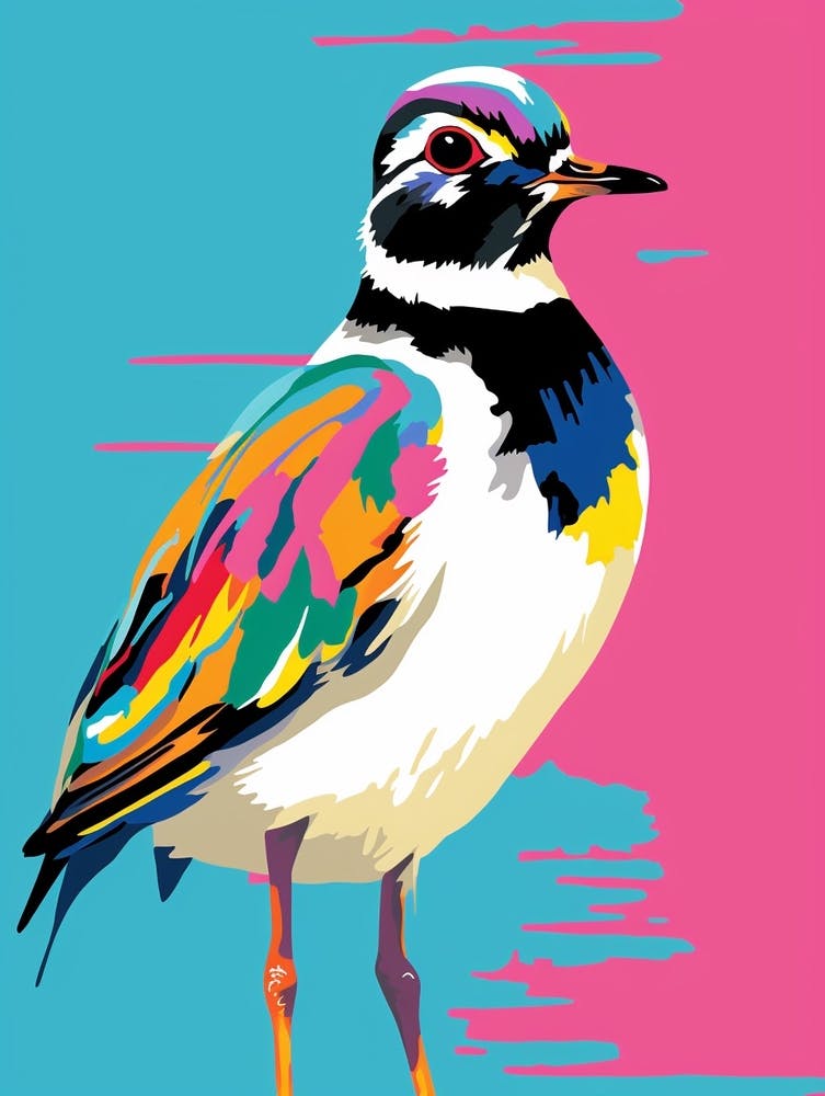 Andy Warhol Style Bird Lapwing 4