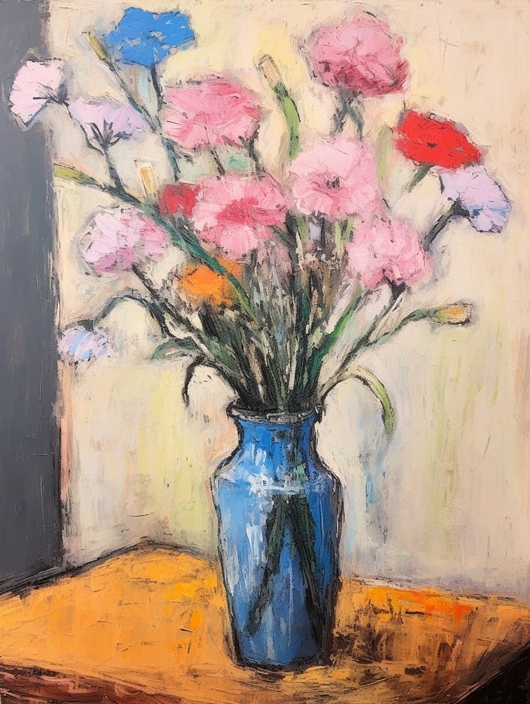 Flower Painting Fauvist Style Carnation 3