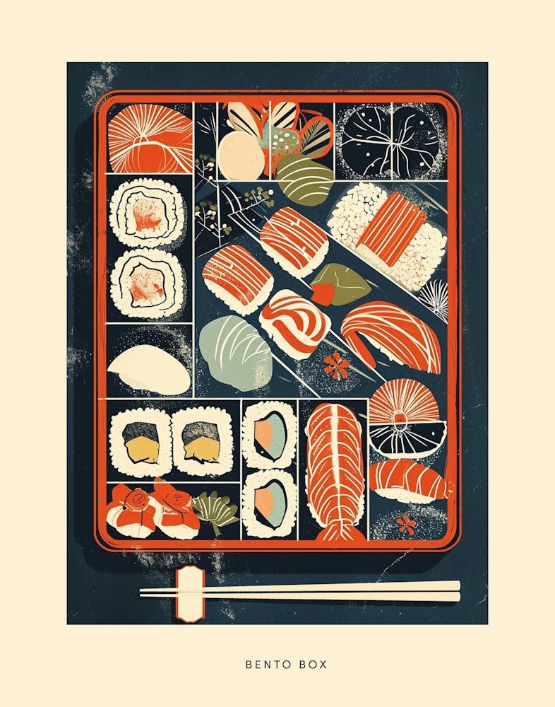 Bento Box Art Deco Poster 2