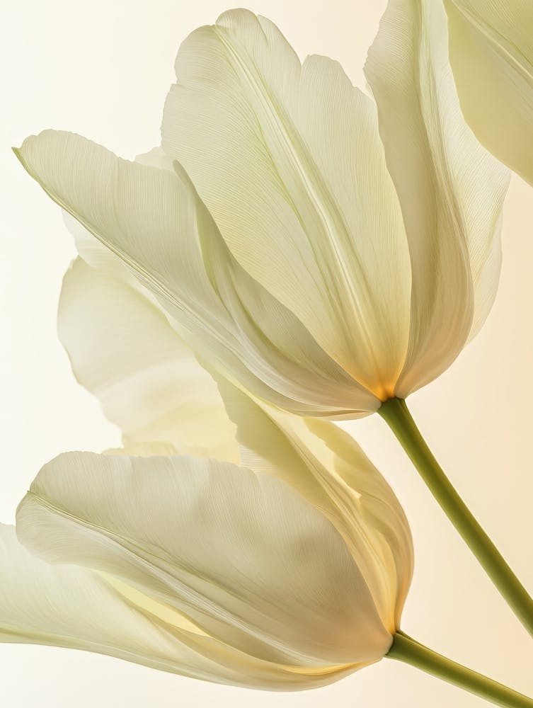 Green Beige Close Up Petals 9