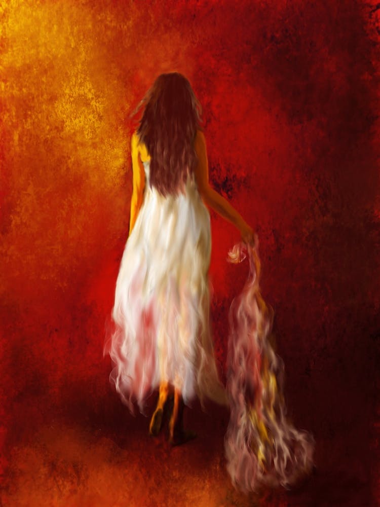 Woman In A White Dress
