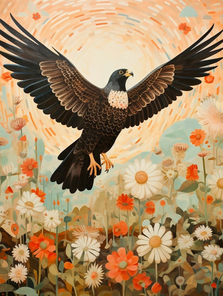 Crested Caracara 3 Detailed Bird Painting
