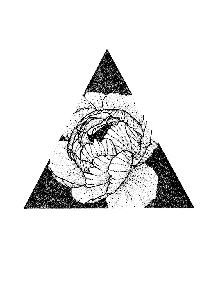 Dotwork Peony