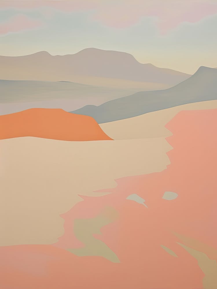 Karakum Desert   Asia (Turkmenistan), Contemporary Abstract Illustration 3