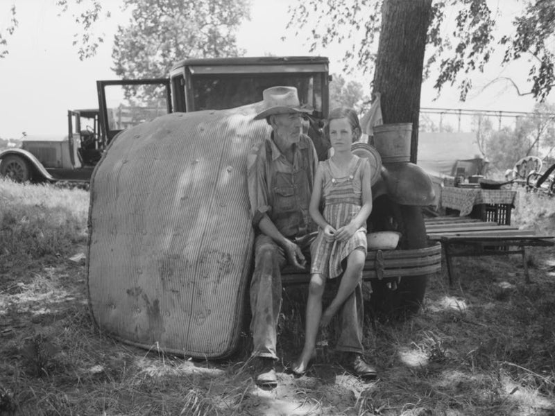 Untitled Photo, Possibly Related To Veteran Migrant Agricultural Worker With His Daughter Camped On Arkansas Riv