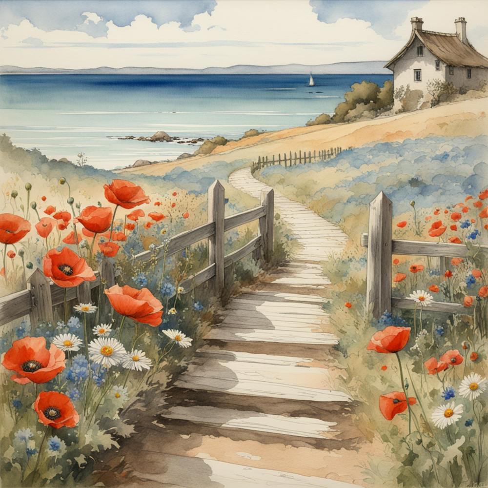 Poppies By The Sea 1