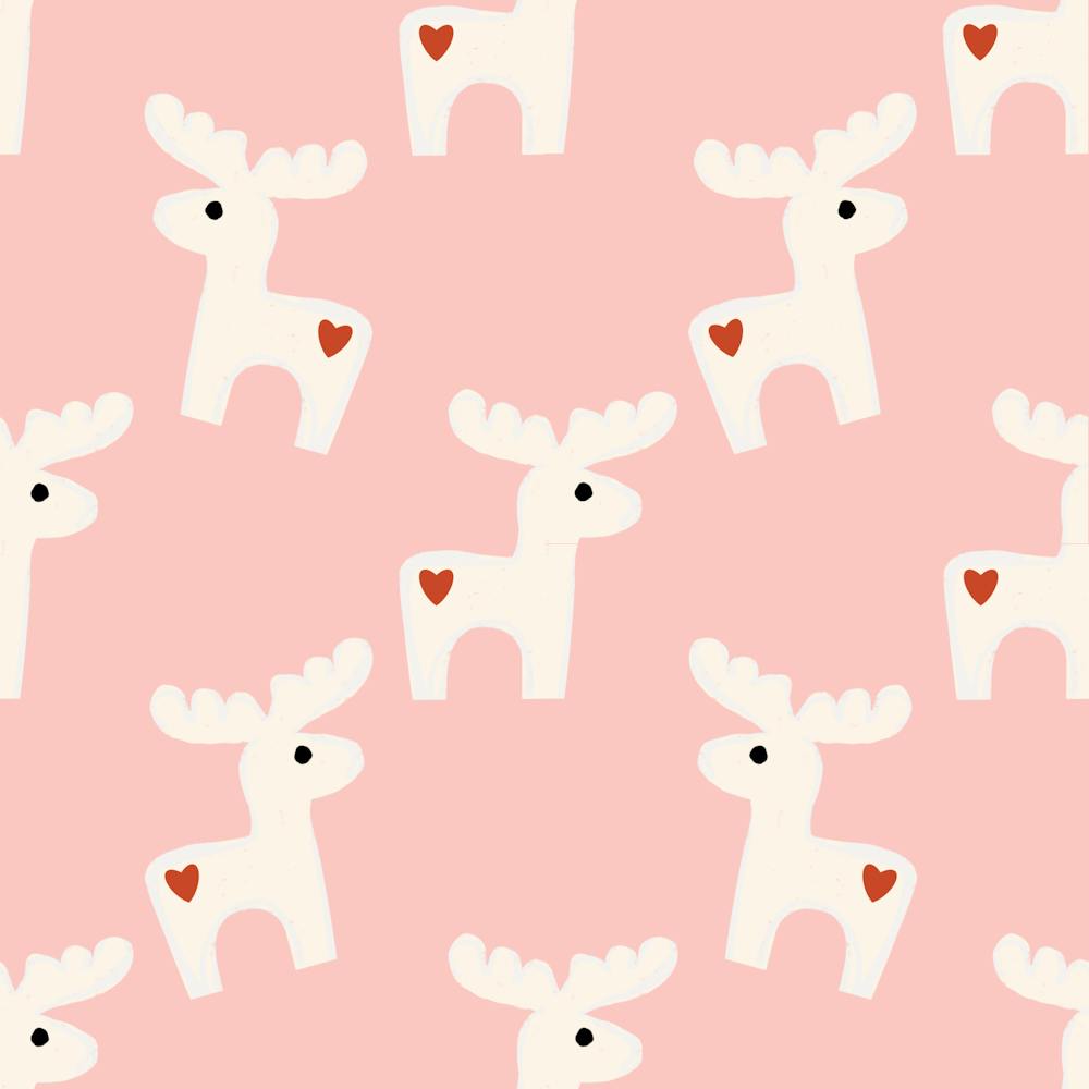 Dala Horse Minimal Retro Bold Pink
