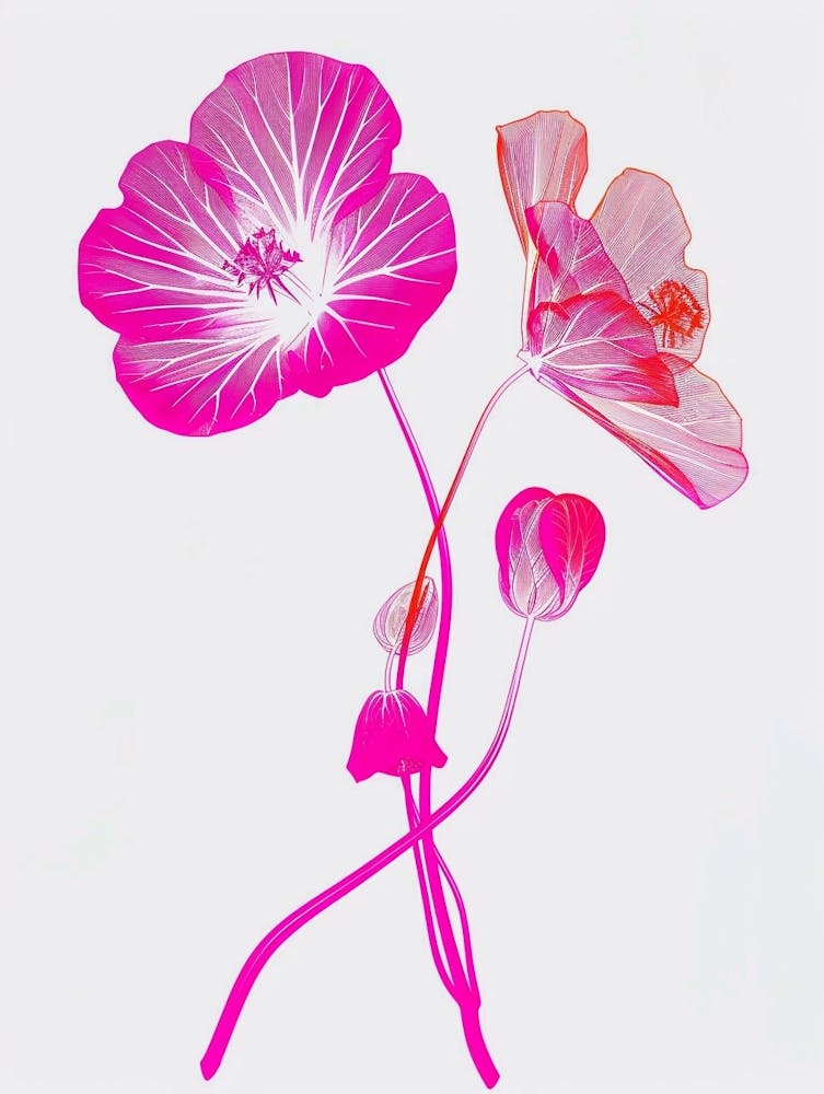 Hot Pink Nasturtium 3