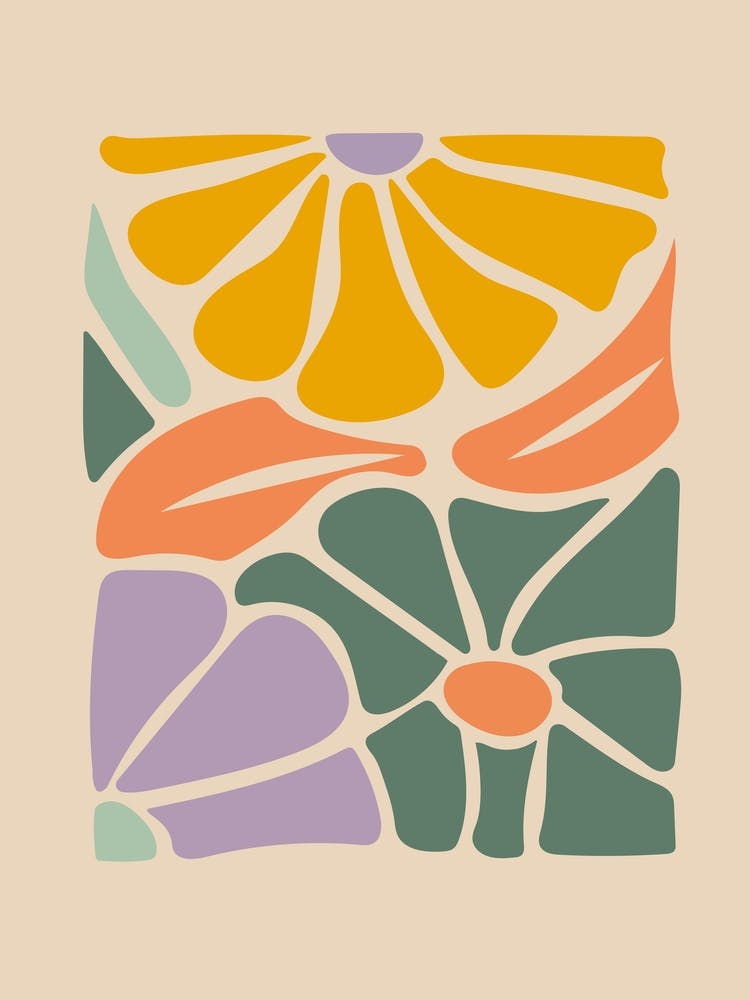 Abstract Floral colorful