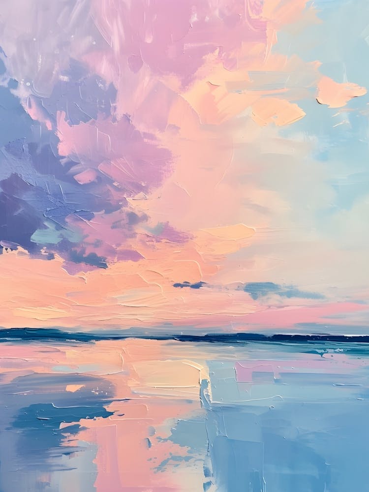Sunset Over The Lake