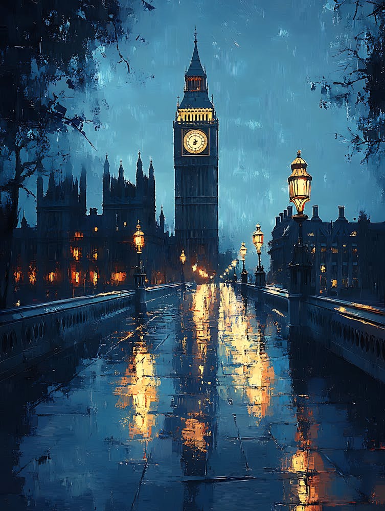 Fantasy Rainy Night In London 9