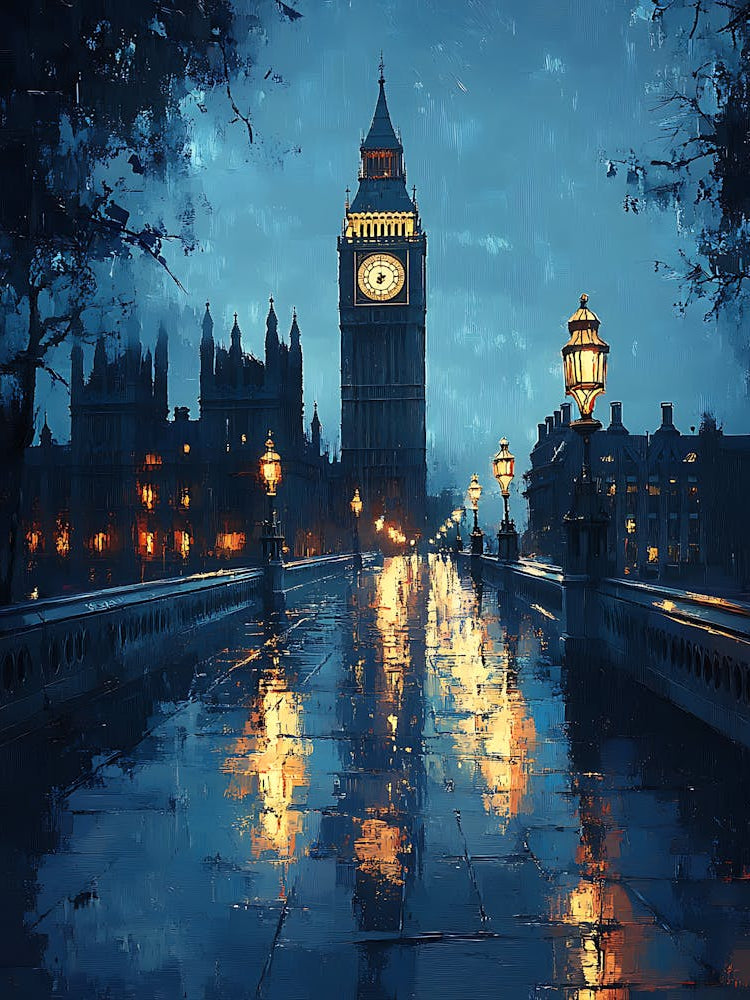 Fantasy Rainy Night In London 9