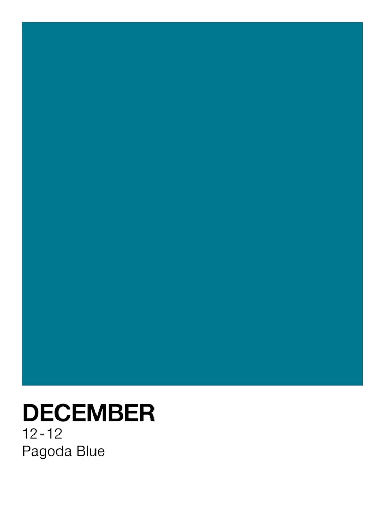 Couleur du mois de naissance de décembre : Bleu