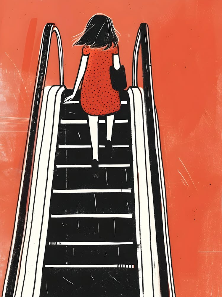 Fille à l'Escalator