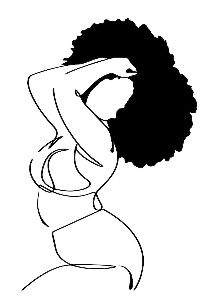 Nude With Afro