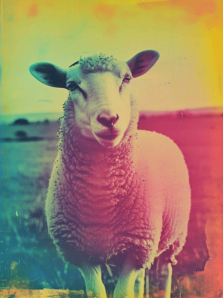Polaroid Sheep Portrait 4