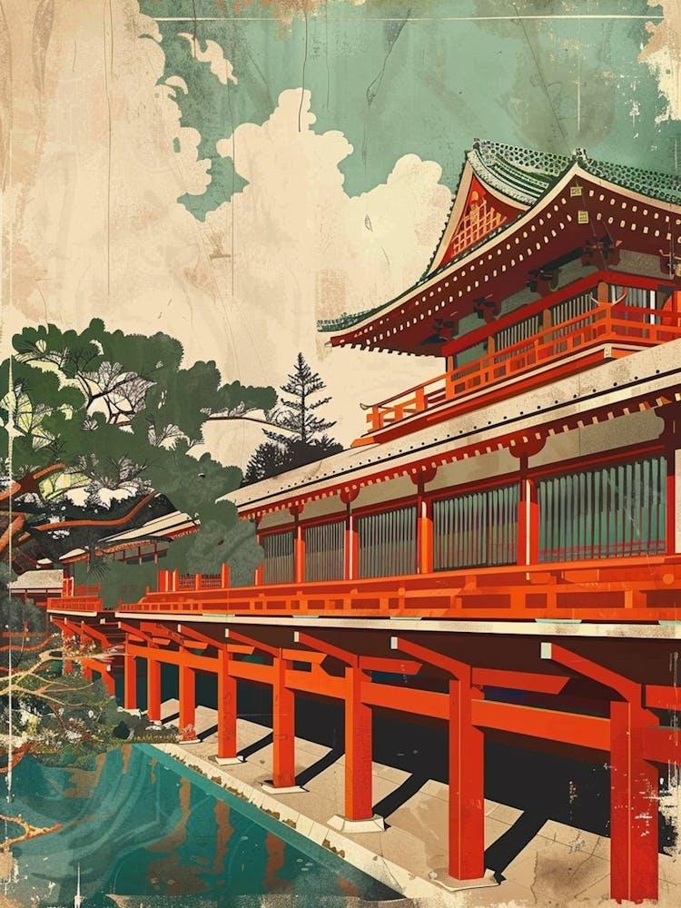 Shuri Castle Japan Mid Century Modern
