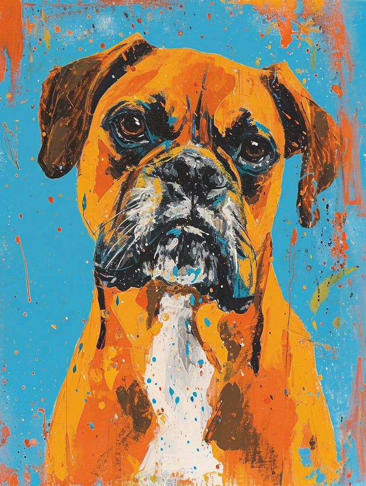 Boxer Acrylic Painting 4