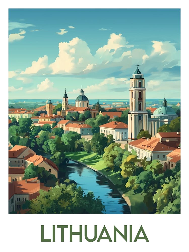 Affiche de voyage Lithuania