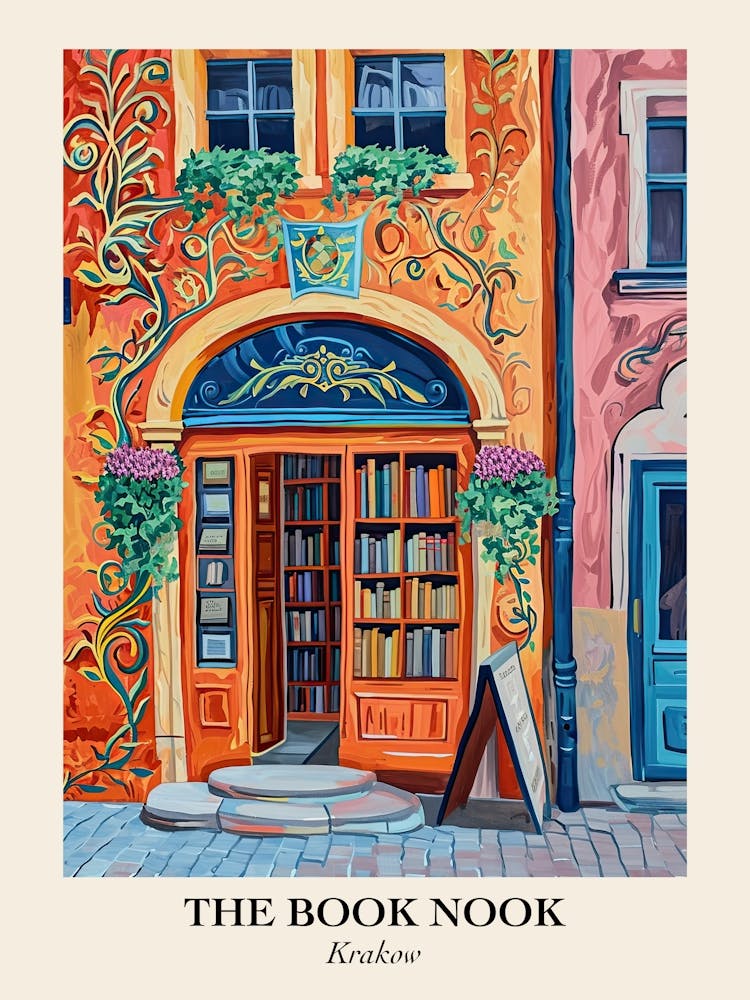 Krakow Book Nook Bookshop 1 Poster