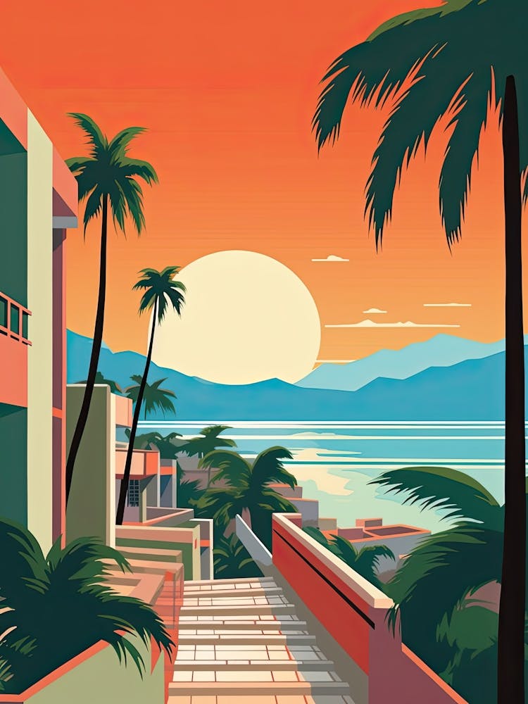 Puerto Vallarta, Mexico, Bold Outlines 3