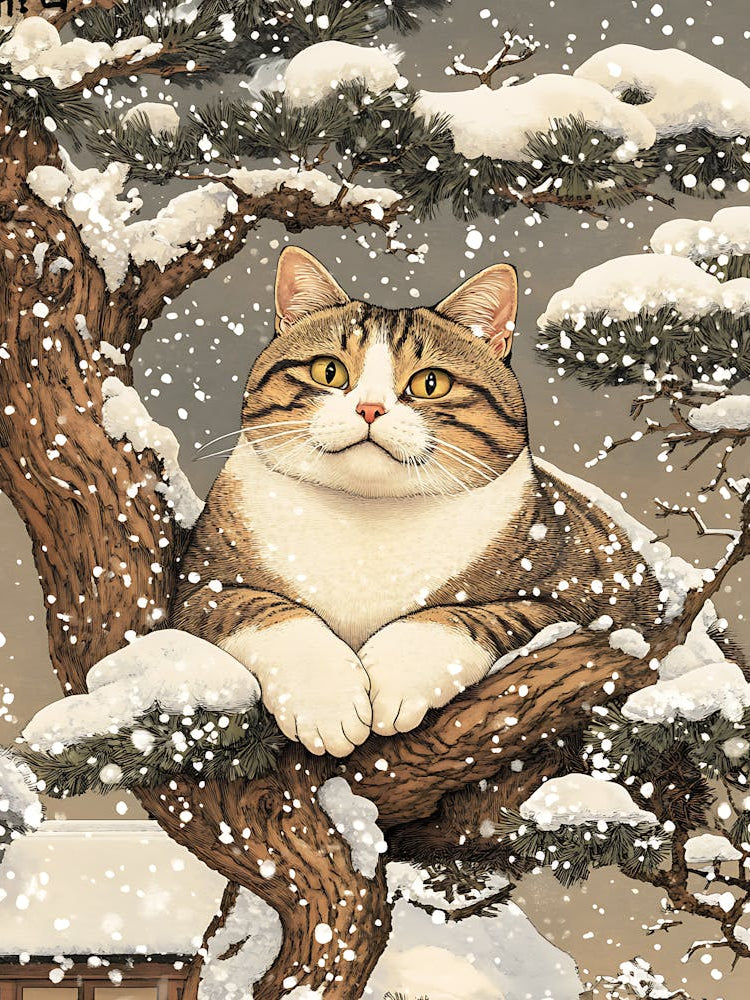 Cat In The Snow 4