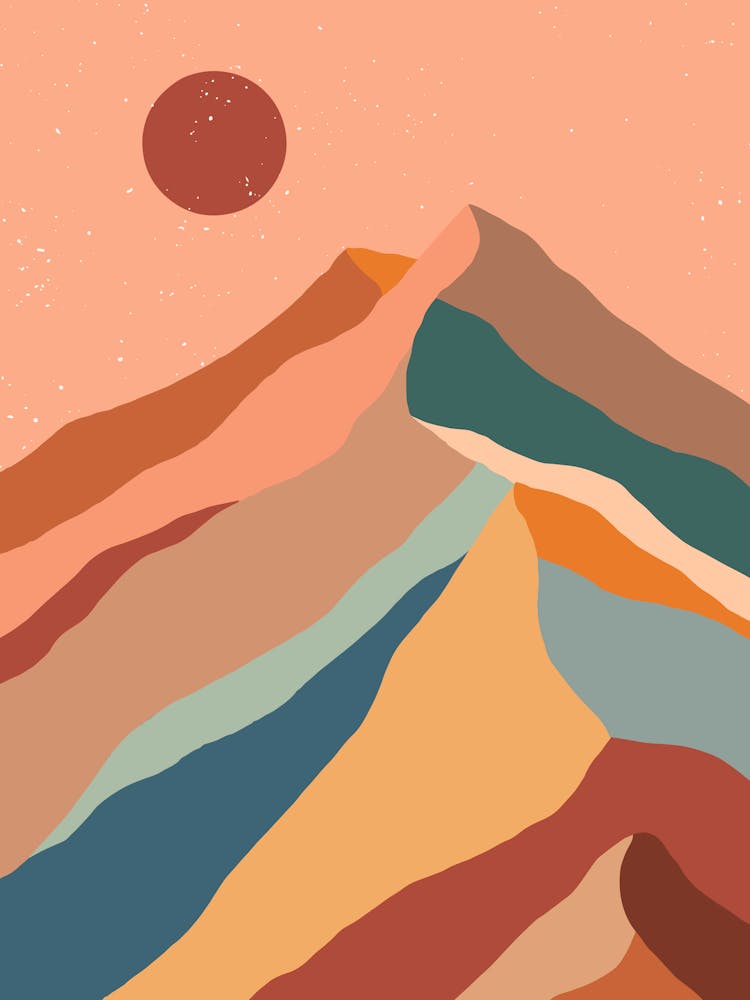 Abstract Mountain Landscape 1