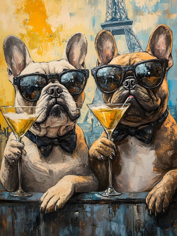 Whimsical Frenchies At The Bar 14