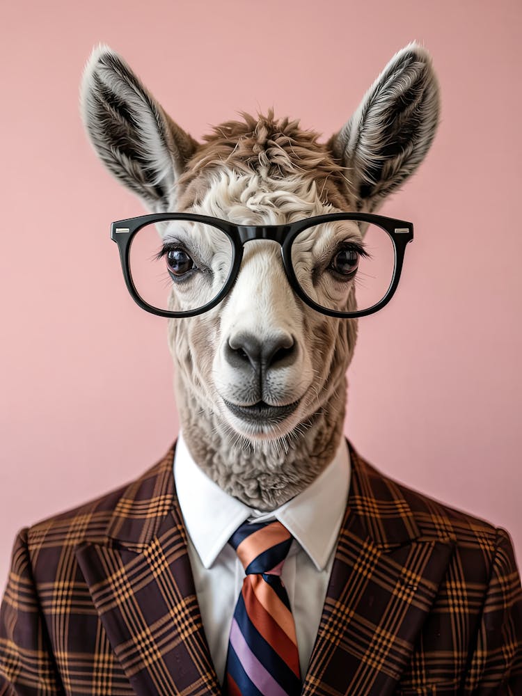 Llama Wearing Glasses
