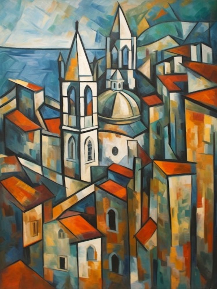 Window View Of San Francisco Of In The Style Of Cubism 4