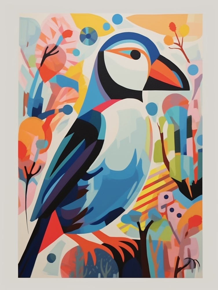 Colourful Scandi Bird Puffin 4