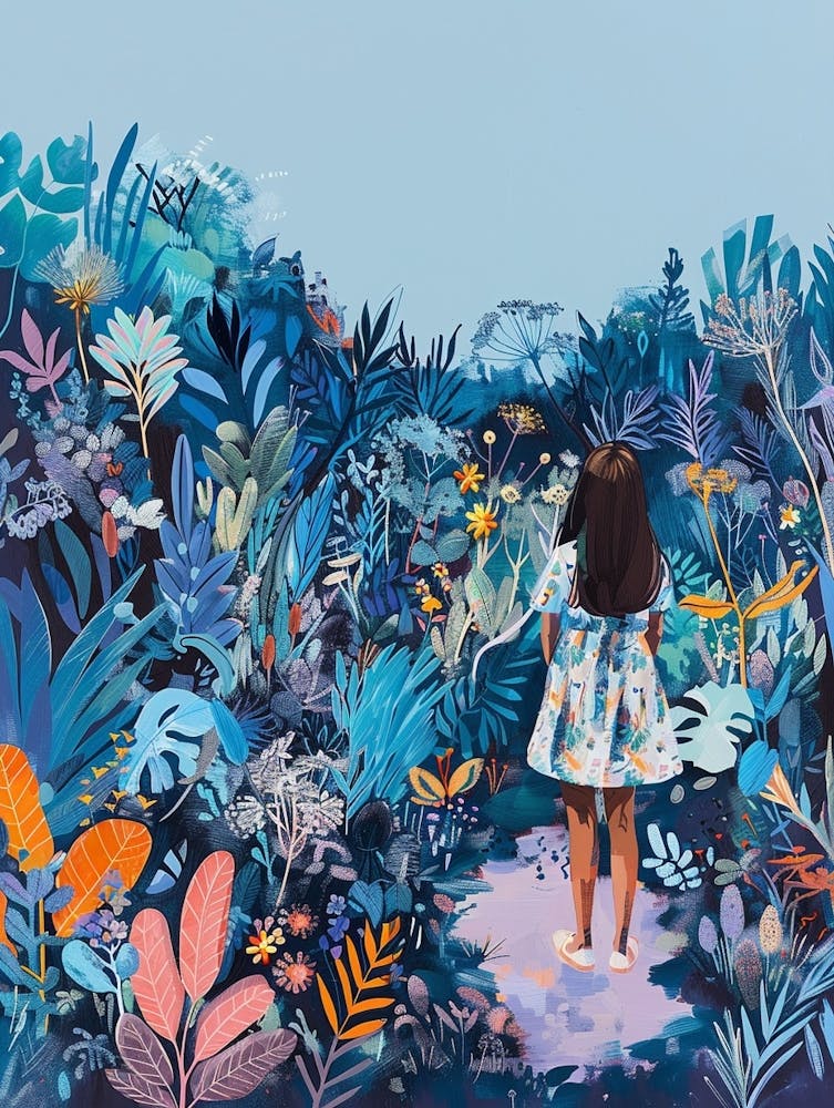 In The Garden Blue 1